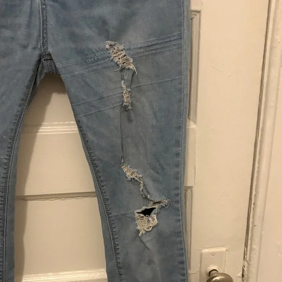 🍑Wax Jean Butt, I Love You Ripped Distressed Skinny Blue Jeans 13 Junior’s - Picture 12 of 12